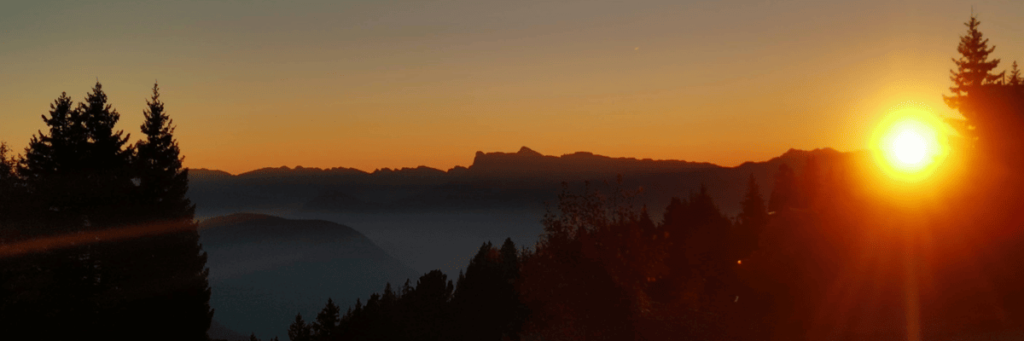 Coucher de soleil sur Chamrousse