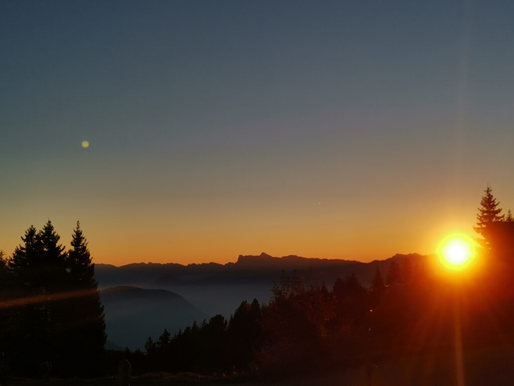 Couché de soleil sur Chamrousse