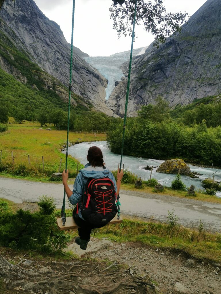 Audrey et le Briksdalsbreen