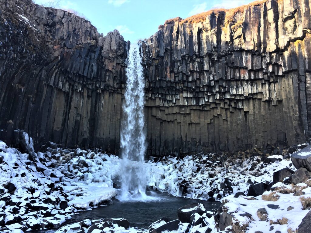 Svartifoss, parc de Skaftafell, Islande