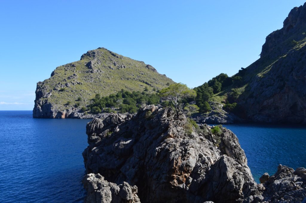 Vue du port de Sa Calobra, Majorque